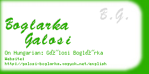 boglarka galosi business card